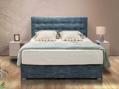 Διπλό ντυμένο κρεβάτι ELXIS