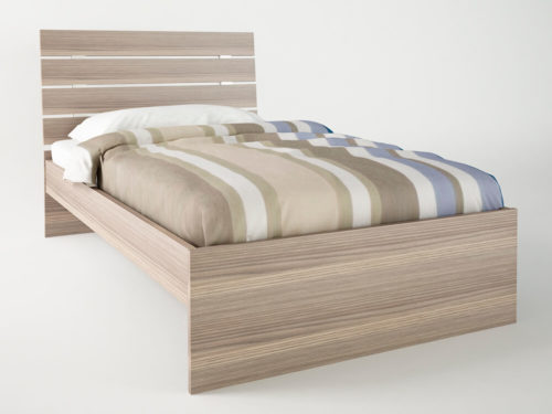 Ξύλινο μονό κρεβάτι ΑΡΙΑ με στρώμα
