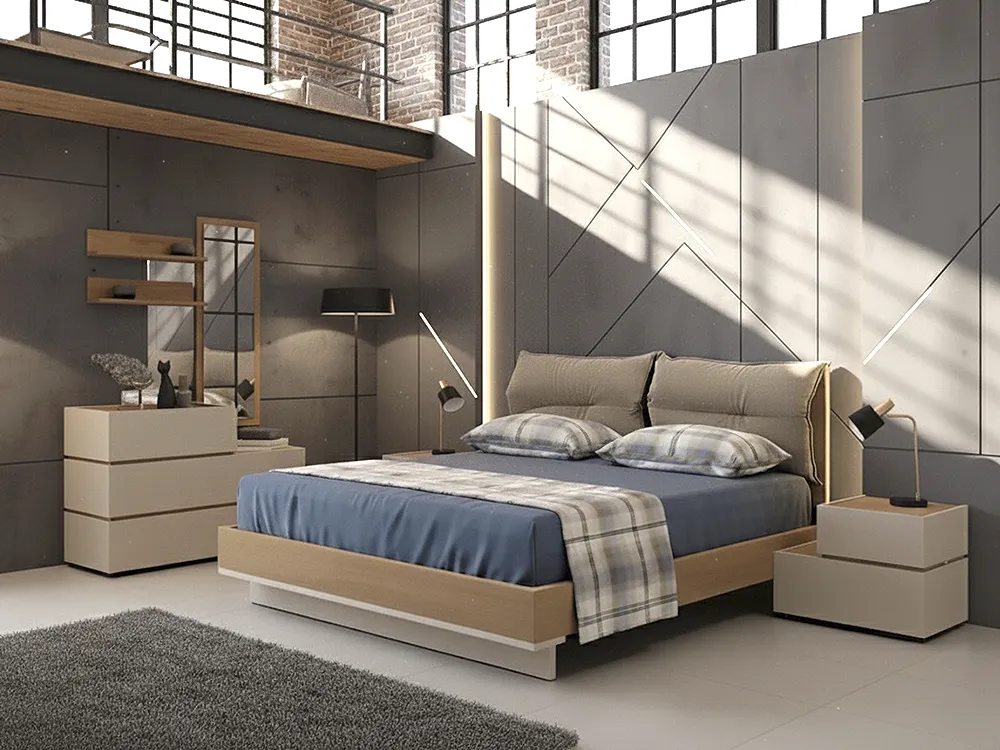 Κρεβατοκάμαρα Grande - μπεζ λακα