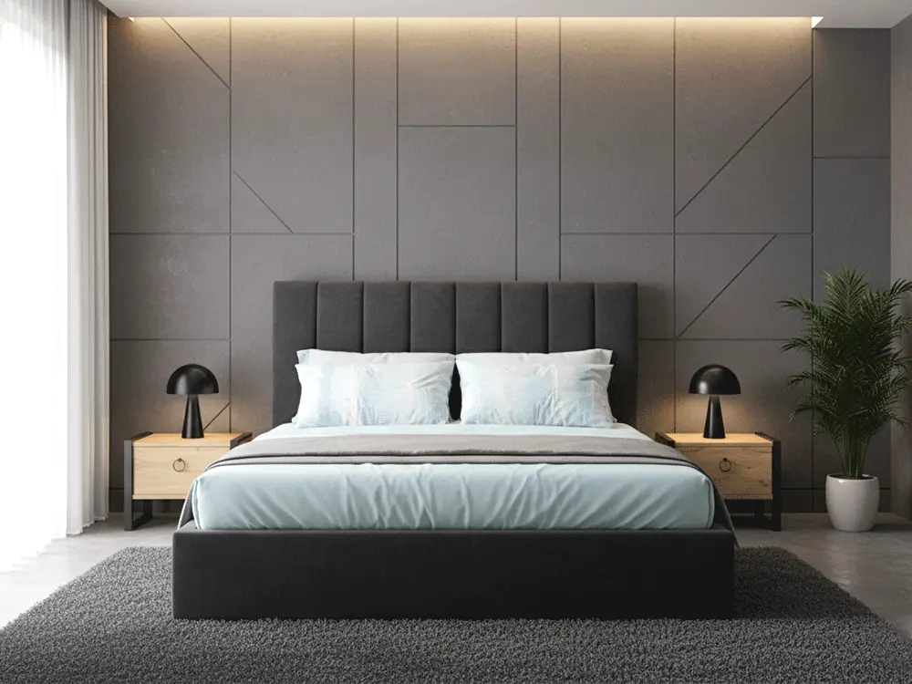 Διπλό Ντυμένο Kρεβάτι NAOMI