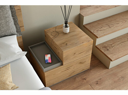 Κομοδίνο Wood ανοιχτό 2