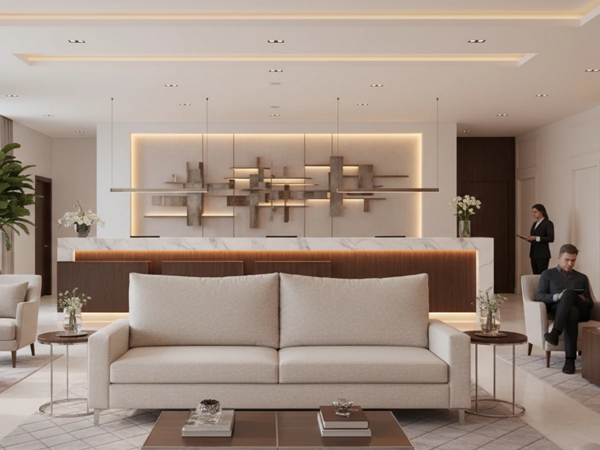 Sofa Smith καναπές SMITH in a hotel lounge