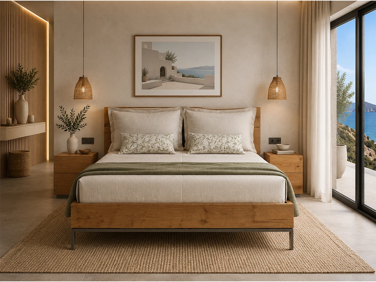 Διπλό κρεβάτι WOOD